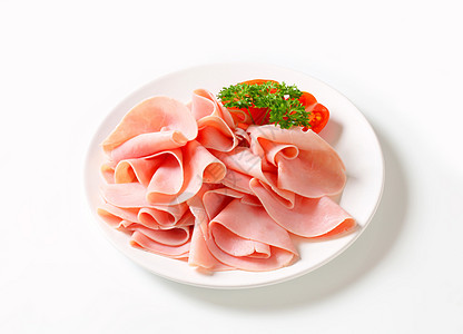 细切的火腿香菜库存猪肉小吃盘子食物冷盘图片