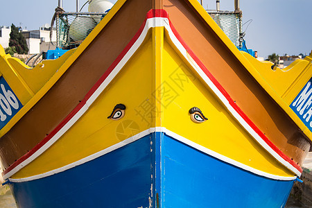 马耳他岛 一艘丰富多彩的船只的详情图片