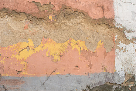 混凝土墙 风景风格 水泥表面 大背景或纹理上的老旧石膏建筑象牙艺术风化棕褐色合金墙纸珊瑚橙子胭脂红背景图片