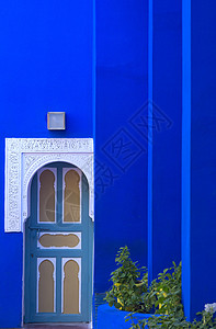 马拉喀什蓝色花园颜色背景