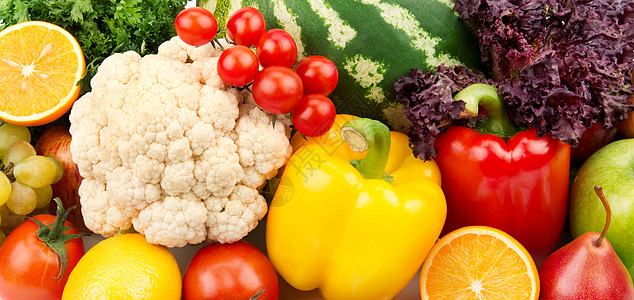 水果和蔬菜的丰富多彩背景图片