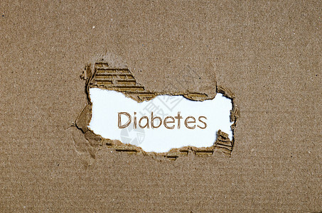 糖尿病这个词出现在撕破的纸后面医疗保险治疗葡萄糖胰腺症状营养药品重量预防饮食图片