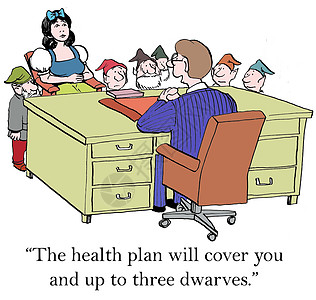 白雪公主对矮人的健康覆盖很担心 小矮人的医疗保险图片