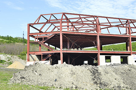 水泥杆屋顶结构 建筑 io安全材料构造建设者机器天空工业线条工程建造背景