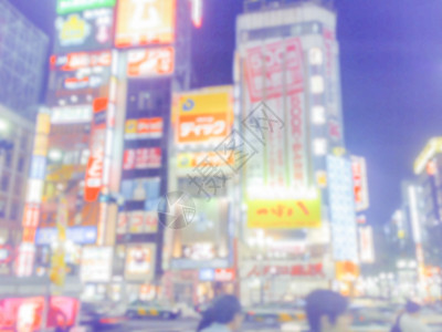 日本东京非重点突出的通用荧光信号的背景背景图片