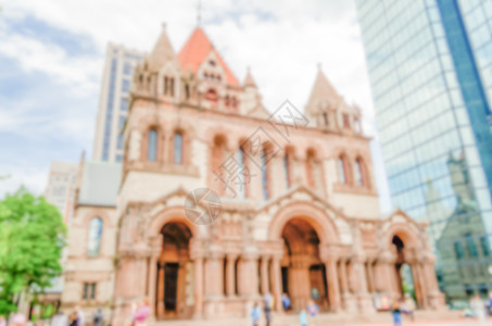 美国波士顿三一教会的分散背景 美国波士顿图片