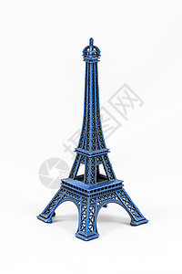 铁塔模型 在白色背景上隔离雕像模仿玩具地标旅游纪念品青铜金属国家文化图片