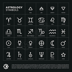 十二生肖的矢量占星术标志图片