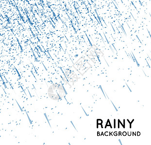 雨滴矢量多雨的天空矢量它制作图案白色雨滴下雨季节淋浴天气风暴空气雨量设计图片