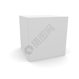 白背景上的空白框无名渲染反射白色包装阴影3d灰色袖珍商品背景图片