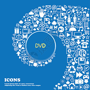 dvd 标志符号 漂亮的一组漂亮的图标扭曲成一个大图标的中心 韦克托网络奖金磁盘创新程序标签品牌石墨纸板音乐图片