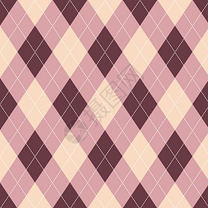 无缝菱形图案 钻石形状背景纺织品紫色插图墙纸织物格子棉布毛衣粉色棕色图片