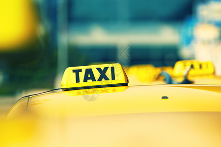 计程出租车晴天街道职业城市生活阻塞运输陆地黄色服务场景图片