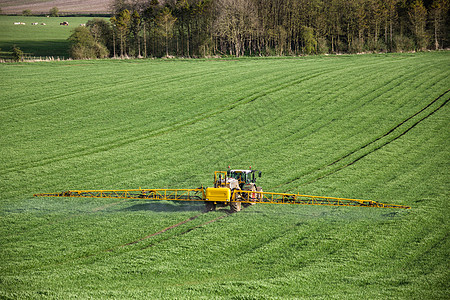 农业作物喷洒小麦拖拉机生产喷涂农作物机器农场食品场地农用车背景图片