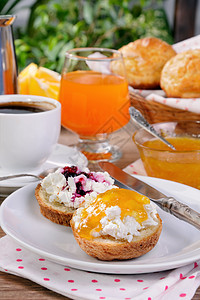 和Ricotta早餐面包早餐午餐玻璃甜蜜肉汁托盘营养地糖尿病盘子橙子小吃图片