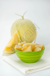 甜瓜水果黄色西瓜绿色白色甜点食物饮食热带橙子营养图片