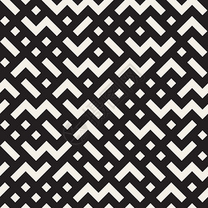 无矢量接缝多彩交叉形形状的立体 Jumble 模式对角线黑色风格正方形装饰小路艺术窗饰包装平铺图片