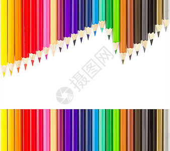 列中的彩色铅笔集绘画铅笔大学木头团体素描乐器调色板紫色光谱图片