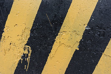 黄色和黑色混凝土屏障设计背景材料构造警示配色危害装修拆除警告背景图片