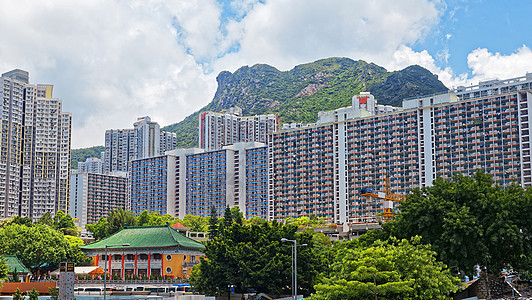 香港公共地产与地标狮子大鹏民众高楼建筑公寓景观住房多层不动产财产家庭图片