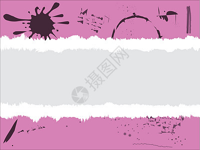 旧布团纸复制空间墨迹记事簿红色墨滴绘画粉色飞溅黑色印迹插图背景图片