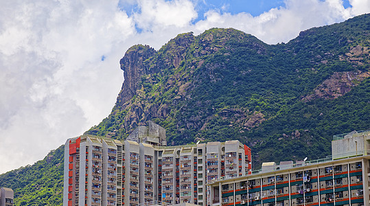 香港公共地产与地标狮子大鹏家庭住房市中心景观建筑学贫困民众多层窗户不动产图片