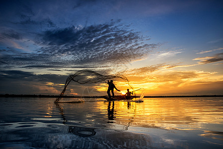 泰国食物钓鱼农民波纹木头工具旅行传统热带日落图片