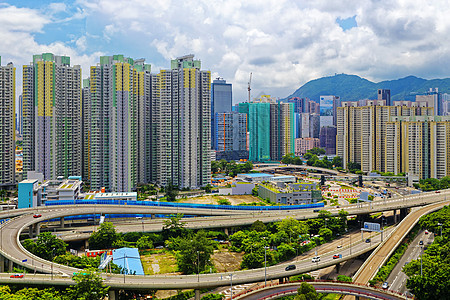 香港公共地产与地标狮子大鹏建筑学多层市中心住房贫民窟生活不动产公寓家庭摩天大楼图片
