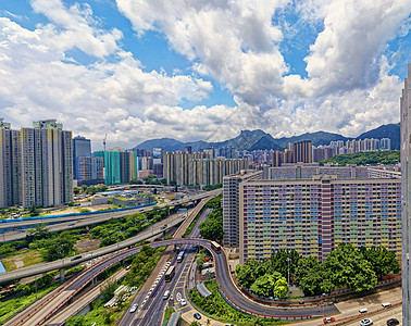 具有地标狮子大鹏的香港公共地产建筑公寓建筑学市中心家庭多层住房城市住宅土地财产图片