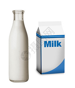 白上孤立的牛奶瓶玻璃奶工产品奶牛茶点养分早餐瓶子小吃液体图片