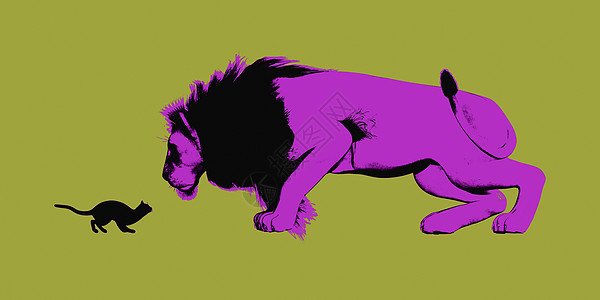 持久性挑战商业插图狮子图片
