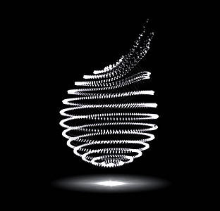 抽象的 3D 球体螺旋 shap地球科学活力插图全球行星线条圆圈网格辉光背景图片