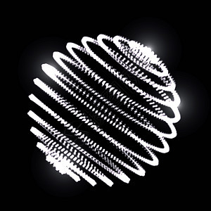 抽象的 3D 球体螺旋 shap活力全球地球科学粒子圆圈网格线条日心多边形背景图片