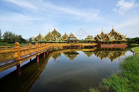 曼谷古代城市开明文化馆 曼谷天空寺庙蓝色佛教徒宗教公园旅行文化王国城市图片