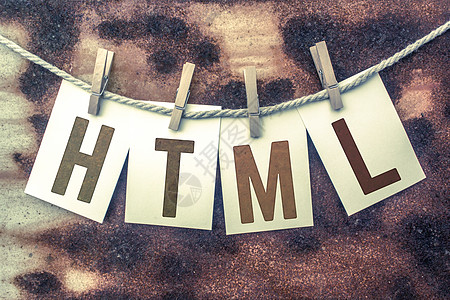 HTML 双色主题上的 HTML 概念贴印卡图片素材