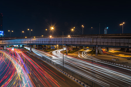 街道高速公路 晚上道路交通天空框架车道背景图片