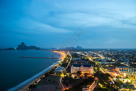 来自泰国的区景象建筑天际旅行日落天线城市街道天空建筑学旅游图片
