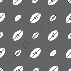美式足球图标标志 灰色背景上的无缝模式 韦克托活动蕾丝闲暇竞赛椭圆橄榄球游戏联盟猪皮娱乐图片