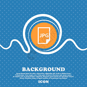 Jpg 文件图标符号 蓝色和白色的抽象背景布局随文字和设计空间而变色 矢量图片