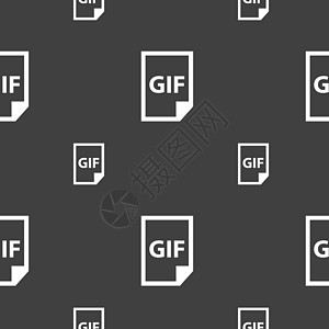 文件 GIF 图标符号 灰色背景上的无缝模式 韦克托网络网站教科书记事本纸板照片档案标识办公室电脑图片