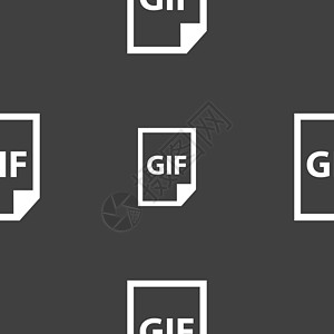 文件 GIF 图标符号 灰色背景上的无缝模式 韦克托电子软件网络技术办公室协议标识记事本横幅界面图片
