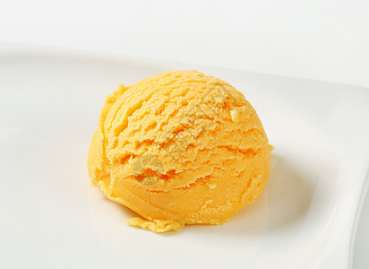 橙色雪花味道甜点橙子水果桃子盘子冰淇淋食物果子背景图片