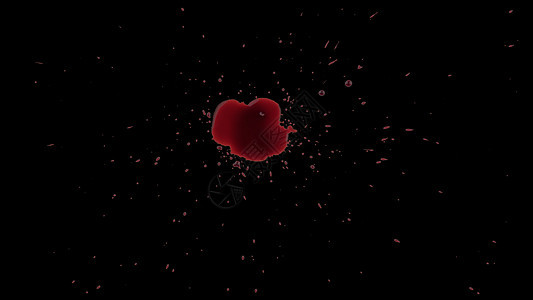 红色鲜血喷溅散射色孤立的阿尔法频道运动飞溅速度色彩泼彩血溅油漆绘画动作液体背景图片