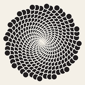 矢量黑白螺旋圈旋流抽象圆形光学错觉灰色艺术色调插图海浪流行音乐涡流催眠白色星系图片