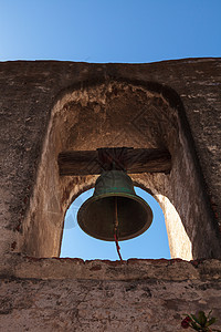 圣胡安卡皮斯特拉诺钟教堂钟声废墟历史性宗教悬崖燕子石拱门石头鸟类图片