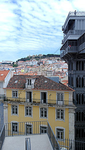 Santa Justa电梯 葡萄牙里斯本水平旅行历史性窗户城市建筑文化地标天空住宅图片