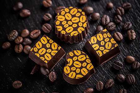 巧克力美食咖啡棕色可可甜点糖果礼物黑色食物图片