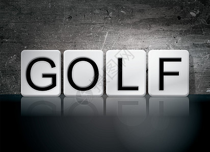 Golf 平板字母概念和主题图片