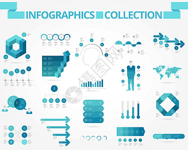 商业和社会信息图插图统计技术数据图表零售推介会世界蓝色金融图片
