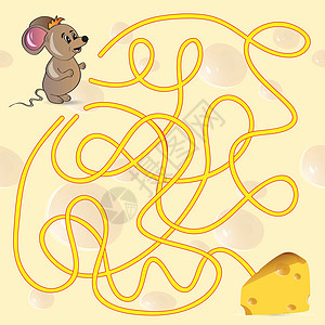 可爱的老鼠迷宫游戏活动宠物插图谜语工作幼儿园出口染色动物作品图片